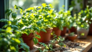 Kruidentuin op de vensterbank beginnen in maart: basilicum, peterselie en koriander zaaien