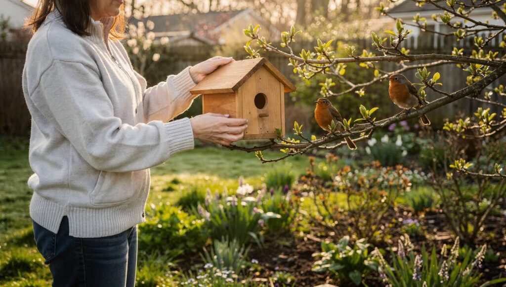 Nestkastjes ophangen vóór half maart: zo bescherm je roodborstjes in jouw tuin